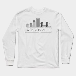 Jacksonville Minimal Skyline Long Sleeve T-Shirt